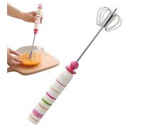 Semi Automatic Manual Egg Beater, Stainless Steel Press Type Egg Whisk, Baking Tool For Mixing Eggs Cream Batter, Handheld Kitchen Utensil