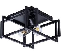 Semi Flush Mount Light,Black Close to Light Fixtures,Industrial V-intage Metal Cage Ceiling Lamp,Compatible, Chandeliers