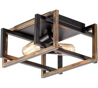 Semi Flush Mount Light,Black Close to Light Fixtures,Industrial V-intage Metal Cage Ceiling Lamp,Compatible, Chandeliers