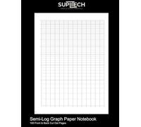 Semi-Log Graph Paper Cut Out Notebook: Semi-Logarithmic Graph Paper, 100 (50 Front and Back) 8.5" x 11" White Pages with Grey Grids