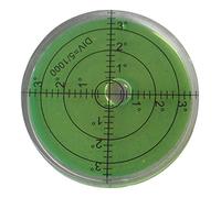 Semi Transparent Acrylic Large Spirit Bubble Level (Green aqueous) 66mm Diameter, Degrees - Acrylic Housing, Surface Level, Bulls Eye Bullseye Vial Round -Perfect for tripod and more
