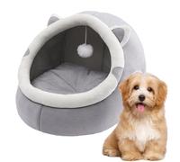 SemiCerrada y cama de gato de algodón PP - Mullide refugiado con paredes acolchadas, diseño estable, interior cómodo para el descanso del animal doméstico | Casa universal para gatos y perros pequeños