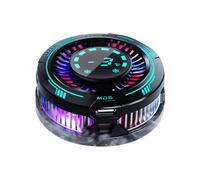 Semiconductor Phone Cooler with LED Display, Magnetic Cooling Pad with Portable Fan, ABS Material, Device Radiator for Phones Tablets, Home, Workplace and Outdoor Use, 6.3x6.3x2.6cm
