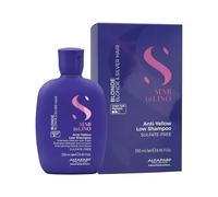 Alfaparf Semi di Lino Anti-Yellow Low Shampoo 250ml - Champú anti-amarillo para cabellos rubios y plateados