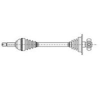 Semieje 17-0342 METELLI para VOLVO S40 I V40 Station Wagon