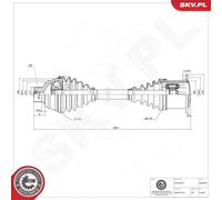 ESEN SKV 40SKV009 Árbol de transmisión