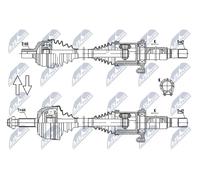 NTY Eje de Transmisión Delantero Derecho para VW Crafter Kasten 2.0 TDI
