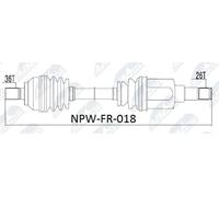 Semieje Eje delantero, izquierda NPW-FR-018 NTY para VOLVO FORD