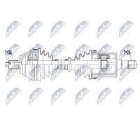 Semieje Eje delantero, izquierda NPW-VW-133 NTY para VW TIGUAN