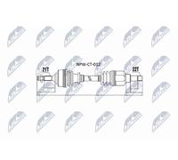 NTY Eje Motriz Delantero Izquierda para Citroën C5 III Break Td _ 2.0 HDI 165