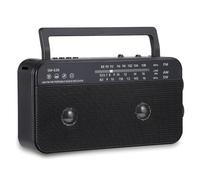 SEMIER - Radio portátil Am FM de Onda Corta con Altavoz Bluetooth, 3X Pilas D o Radio de Transistor de Potencia de CA con Dos Altavoces de 6 vatios, Compatible con USB AUX y Reproductor de MP3 de