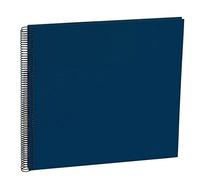 Semikolon 352899 Álbum en espiral Economy Large - 34,5 x 33,2 cm - Álbum de fotos, 50 páginas negro, libro de fotos, azul marino