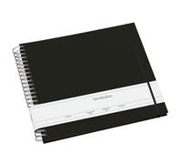 Semikolon 352965 Álbum en espiral Maxi Mucho - 34,5 x 30 cm - Álbum de fotos, 90 páginas negro, libro de fotos, negro