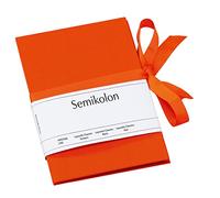 Semikolon 353220 Leporello Classico 12,2 x 17,7 cm - 14 fotos 10 x 15 cm - Álbum de fotos en acordeón - naranja naranja