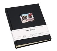 Semikolon 360190 - Álbum de fotos mediana Finestra - 21,6 x 25,5 cm - 80 páginas color crema - para 160 fotos - negro