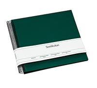 Semikolon 364025 - Álbum de fotos en espiral Piccolino, 17 x 17 cm, 20 páginas, color negro, espiral, verde bosque