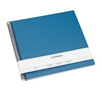 Semikolon 364033 Economy - Álbum de fotos (tamaño grande, 34,5 x 33,2 cm, 50 páginas, color blanco crema), color azul claro
