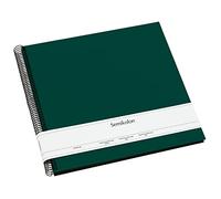 Semikolon 364041 Álbum en espiral Economy Large - 34,5 x 33,2 cm - Álbum de fotos, 50 páginas negro, libro de fotos, verde bosque