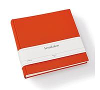 Semikolon (368386) Álbum de fotos Classic Event Orange - Álbum de fotos con 30 hojas en blanco crema con papel pergamino - 24 x 23 cm
