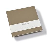 Semikolon 370071 - Libro de visitas, 25 x 23 cm, con 180 páginas en blanco para personalizar, marcador - beige fango