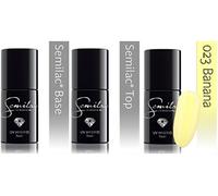 semilac Base + Top + Banana 023 LED UV Gel Hybrid esmalte de uñas