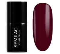Semilac - Esmalte de uñas de gel de color rojo fácil de aplicar y duradero, ideal para uso doméstico y profesional, apto para lámparas LED/UV (Burgundy Red 316, 7 ml)