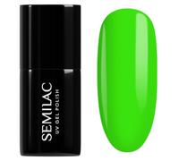 SEMILAC Esmalte de uñas de gel UV 447 Loco Lime de larga duración y fácil de aplicar, remojo UV o LED, perfecto para usar en casa y para manicura y pedicura profesional, 7 ml