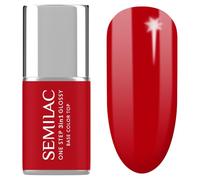 Semilac Esmalte de uñas UV 3 en 1 One Step Glossy S530 Scarlet 7 ml