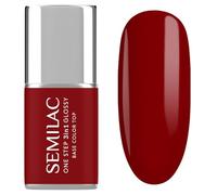 Semilac Esmalte de uñas UV 3 en 1 One Step Glossy S575 Dark Red 7 ml