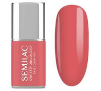 Semilac Esmalte de uñas UV 3 en 1 One Step Glossy S690 Coral Pink 7 ml