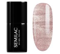 Semilac Esmalte de uñas UV 962 Magnetic Mocha 7 ml - Rosa frío con fino brillo de ojo de gato plateado - Colección Inner Glow