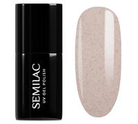 Semilac Esmalte de uñas UV 963 Rose Stracciatella 7 ml - Cremoso Beige con copos de cobre rosa para un brillo cálido - Colección Inner Glow