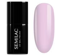 Semilac Esmalte de uñas UV 966 Lavender Haze 7 ml, color rosa claro sutil con tono lavanda, cobertura uniforme, colección One Touch Pastels