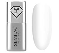 Semilac Esmalte de uñas UV Base & Top 2 en 1 Hard 7 ml - Esmalte de uñas UV Base & Top Coat en uno, fuerte adherencia y acabado brillante