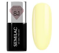 Semilac Esmalte de uñas UV Smart Builder 823 Vanilla Cream 7 ml, color vainilla, crema, fórmula 8 en 1, autonivelante, aplicación rápida y sin esfuerzo