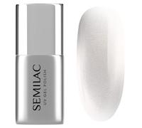 Semilac Esmalte de uñas UV Top No Wipe T35 Silver Gloss 7 ml - Top Coat magnético Cat Eye Top Coat con efecto de uñas de cristal y uñas esmaltadas
