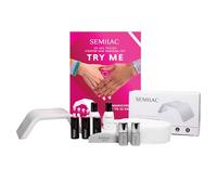 Semilac kit de inicio de manicura semipermanente con lámpara LED 36 W | Set completo para principiantes - 10 productos esenciales - Curado profesional con sensor de movimiento