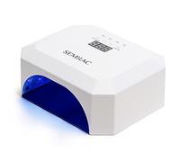 Semilac Lámpara UV LED profesional de 48/24 W para uñas de gel. Secador de uñas con 4 tiempos de curado, pantalla digital, base desmontable para fácil manicura y pedicura. Sensor de movimiento.
