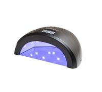 Semilac Lámpara UV LED 24 W/48 W All Black - Lámpara de uñas con LED dual, temporizador, sensor de movimiento y modo de bajo calor