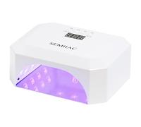 Semilac Lámpara UV LED profesional de 48/24 W para uñas de gel. Secador de uñas con 4 tiempos de curado, pantalla digital, base desmontable para fácil manicura y pedicura. Sensor de movimiento.