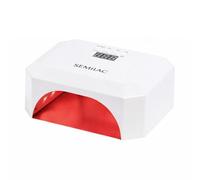 Semilac Lámpara UV LED Uñas 24 W/48 Diamond - Red Light System 3 modos (azul rosa rojo) luz roja 660 nm curado rápido pantalla LCD