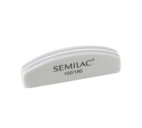 Semilac Lima de uñas Media Luna Mini 100/180 para manicura y pedicura alisa gel natural y uñas acrílicas
