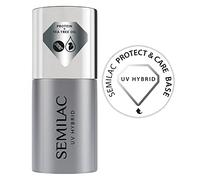 Semilac Protect Care Base para Esmalte de Uñas | 7ml | Fortalecimiento UV LED Base Coat Soak Off Gel para Protección de Uñas | Perfecto para Manicura y Pedicura Doméstica y Profesional