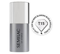 Semilac Top Coat - Esmalte de gel UV sin toallitas para remojar en gel de calidad de salón de manicura 7 ml