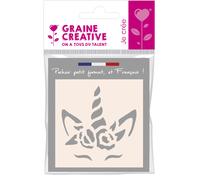Semilla creativa mini plantilla unicornio