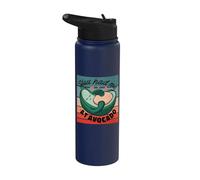Semilla de aguacate abrazando amor afecto sonrisa lindo Stainless Steel Insulated Water Bottle