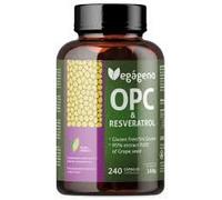 Semilla de Uva y Resveratrol Vegageno 240 Cap. - Pack de 2, Formato Ahorro de Complejo Polifenólico Puro para la Protección Antioxidante Avanzada y el Cuidado Vascular