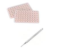 Semillas acupresión oreja 1200 unidades adhesivas desechables con pinzas y mapa auriculoterapia masaje oídos relajación terapia presión puntos