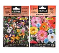 Semillas Batlle Mezcla Flores ENANAS anuales, Multicolor & Mezcla Flores Altas anuales