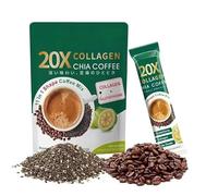 Semillas de chía de colágeno 20x , 11 en 1 mezcla de café con semillas de colágeno y chía
